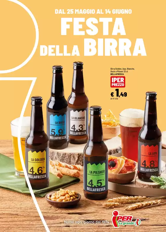 Volantino Iper La grande i | Festa della birra | 2026-05-25T00:00:00.000Z - 2026-06-14T00:00:00.000Z