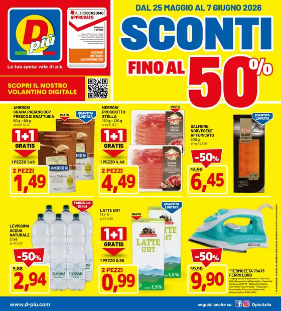 Volantino Dpiu a Castano Primo | Sconti fino al 50% | 2026-05-25T00:00:00.000Z - 2026-06-07T00:00:00.000Z