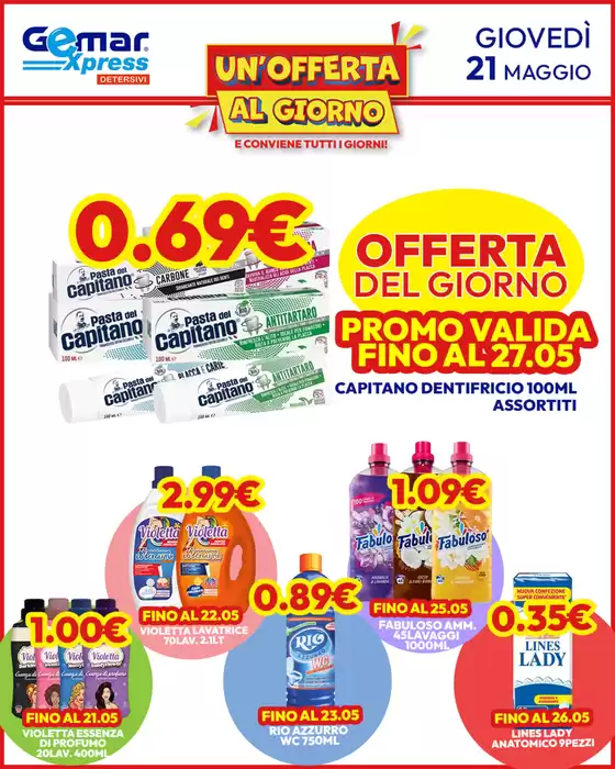 Volantino Gemar Detersivi | Offerta del giorno | 2026-05-21T00:00:00.000Z - 2026-05-27T00:00:00.000Z