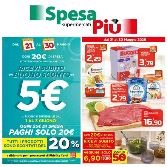 Volantino SpesaPiù Supermercati | Dal 21 al 30 maggio 2026 | 2026-05-21T00:00:00.000Z - 2026-05-30T00:00:00.000Z