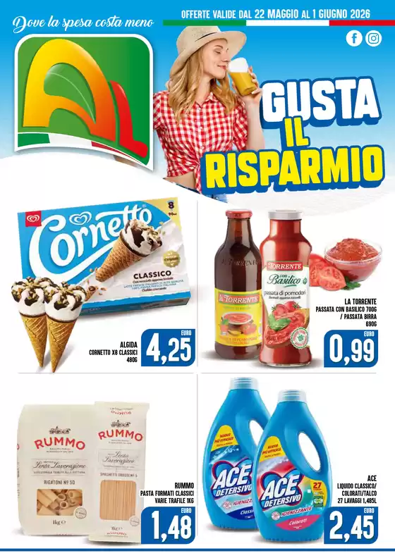 Volantino Al Discount a Arnara | Gusta IL RISPARMIO | 2026-05-22T00:00:00.000Z - 2026-06-01T00:00:00.000Z
