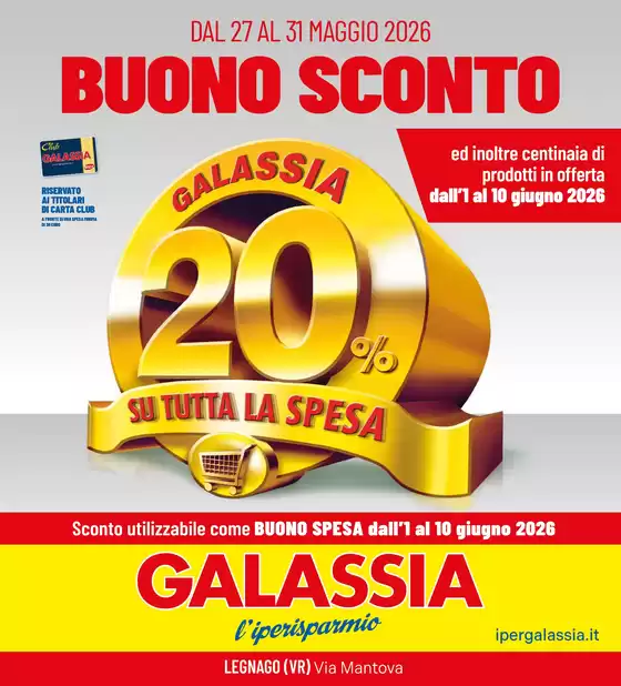 Volantino Galassia | Buono sconto | 2026-05-27T00:00:00.000Z - 2026-06-10T00:00:00.000Z