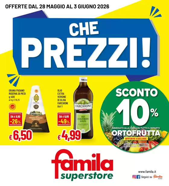 Volantino Famila Superstore | CHE PREZZI | 2026-05-28T00:00:00.000Z - 2026-06-03T00:00:00.000Z