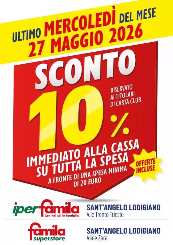 Volantino Famila Superstore | SCONTO 10% | 2026-05-27T00:00:00.000Z - 2026-05-27T00:00:00.000Z