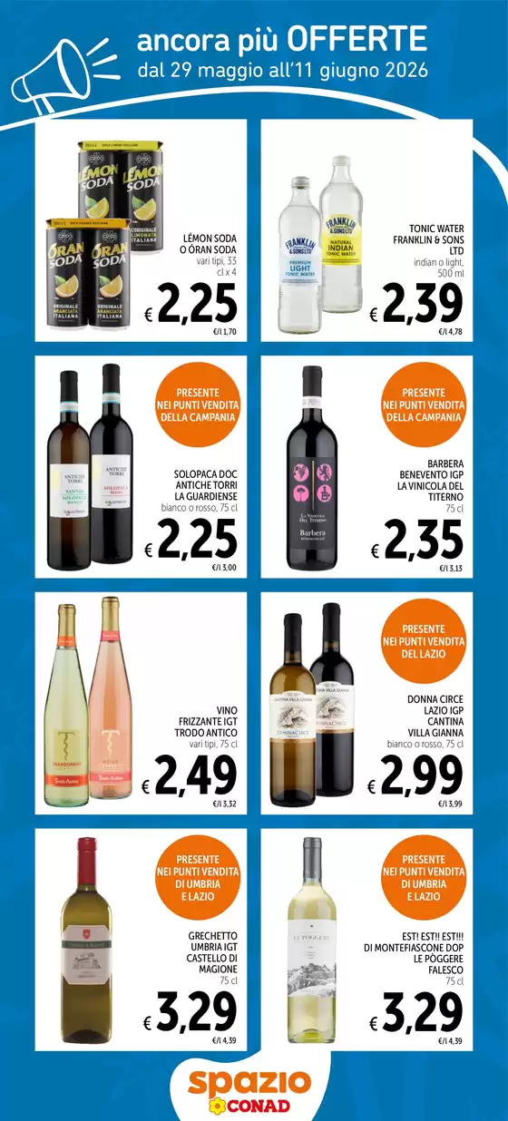 Volantino Conad a Frascati | Ancora più offerte | 2026-05-29T00:00:00.000Z - 2026-06-11T00:00:00.000Z