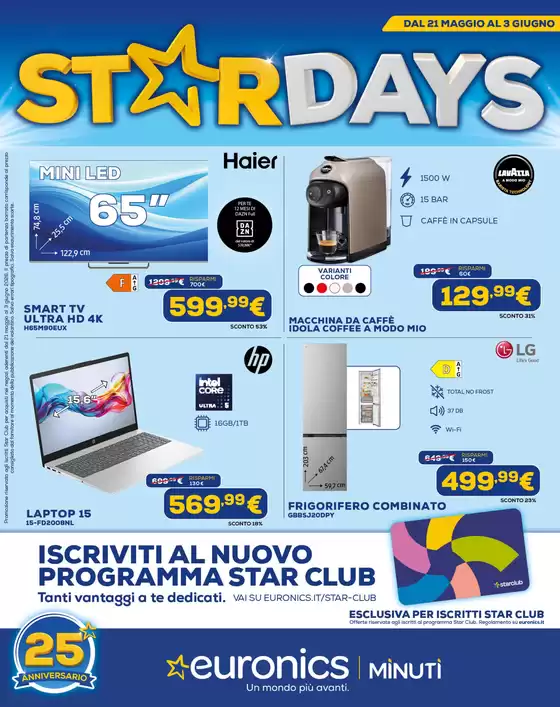Volantino Euronics a Pannaconi | StarDays | 2026-05-25T00:00:00.000Z - 2026-06-03T00:00:00.000Z