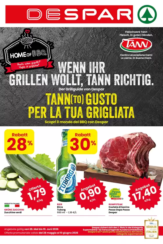 Volantino Despar | Tann gusto per la tua grigliata | 2026-05-28T00:00:00.000Z - 2026-06-10T00:00:00.000Z