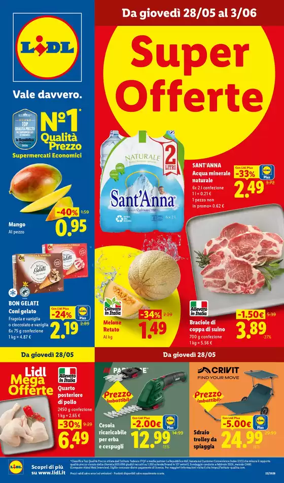 Volantino Lidl | Super offerte | 2026-05-28T00:00:00.000Z - 2026-06-03T00:00:00.000Z