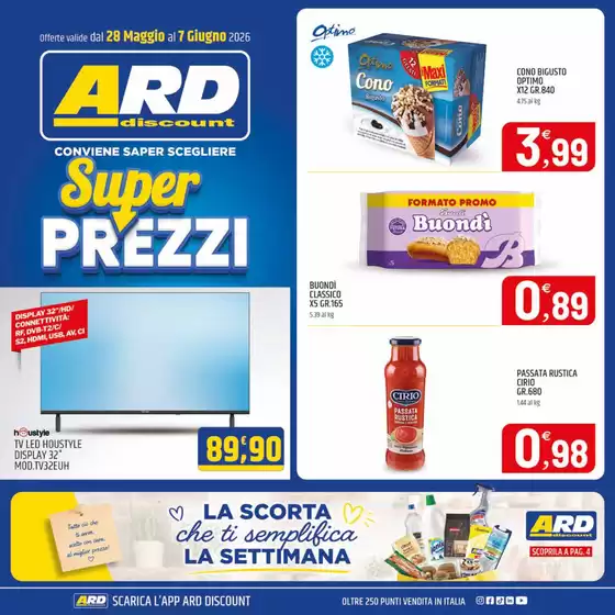 Volantino ARD Discount | Super prezzi | 2026-05-28T00:00:00.000Z - 2026-06-07T00:00:00.000Z