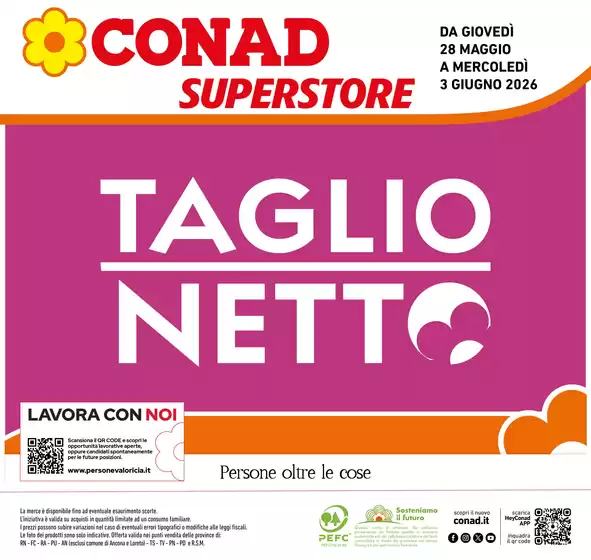 Volantino Conad Superstore a Valentano | Taglio Netto | 2026-05-28T00:00:00.000Z - 2026-06-03T00:00:00.000Z