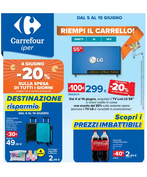 Volantino Carrefour Ipermercati | -20% sulla spesa di tutti i giorni | 2026-06-04T00:00:00.000Z - 2026-06-04T00:00:00.000Z