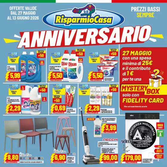 Volantino Risparmio Casa a Prato | Anniversario | 2026-05-27T00:00:00.000Z - 2026-06-13T00:00:00.000Z