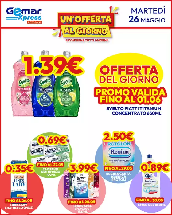 Volantino Gemar Detersivi | Grandi sconti su prodotti selezionati | 2026-05-26T00:00:00.000Z - 2026-06-01T00:00:00.000Z