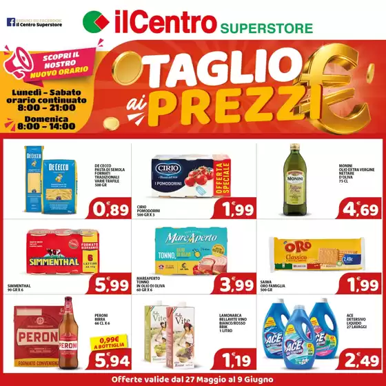 Volantino Il Centro Superstore | Taglio prezzi | 2026-05-27T00:00:00.000Z - 2026-06-09T00:00:00.000Z
