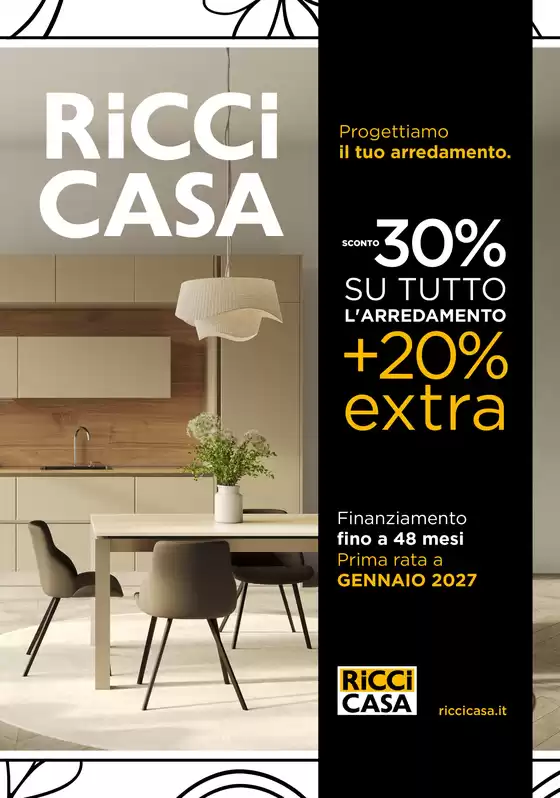 Volantino Ricci Casa a Casella | Sconto 30% su tutto l'arredamento +20% extra | 2026-06-01T00:00:00.000Z - 2026-06-14T00:00:00.000Z