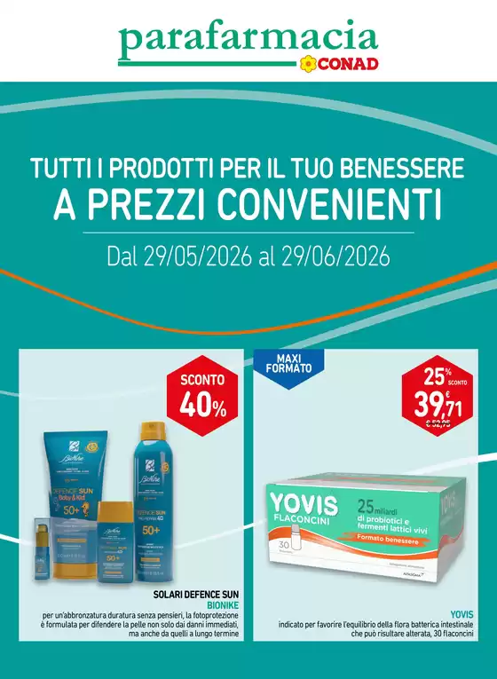 Volantino Parafarmacia Conad | Promozioni In Parafarmcia | 2026-05-29T00:00:00.000Z - 2026-06-29T00:00:00.000Z