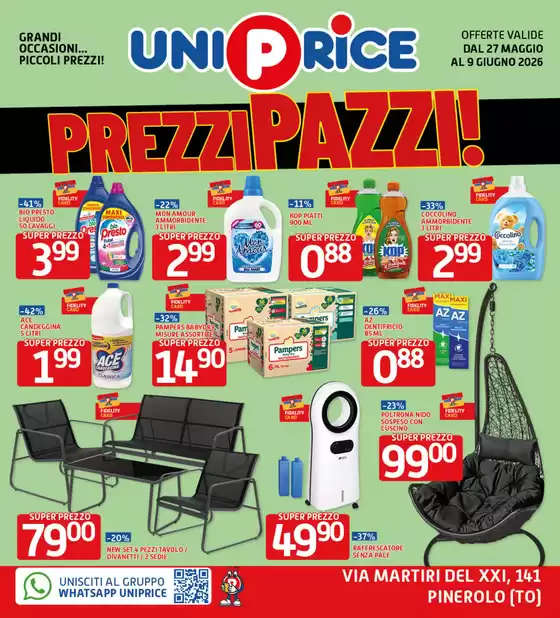 Volantino UniPrice | Prezzi pazzi | 2026-05-27T00:00:00.000Z - 2026-06-09T00:00:00.000Z