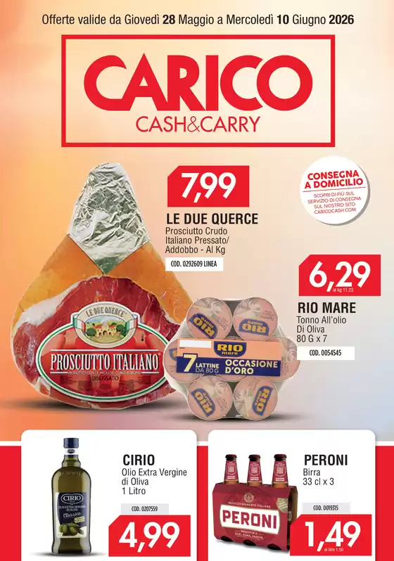 Volantino Carico Cash & Carry | Offerte | 2026-05-28T00:00:00.000Z - 2026-06-10T00:00:00.000Z