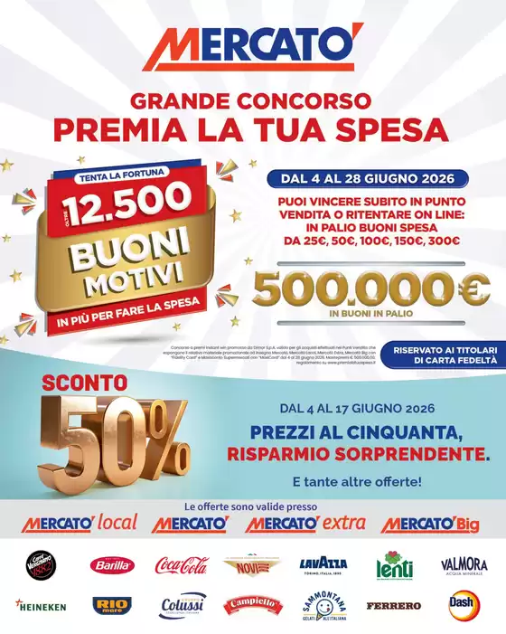 Volantino Mercatò Extra | Premia la tua spesa | 2026-06-04T00:00:00.000Z - 2026-06-17T00:00:00.000Z