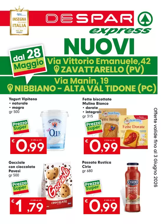 Volantino Despar Express a Casina | Nuovi | 2026-05-28T00:00:00.000Z - 2026-06-03T00:00:00.000Z