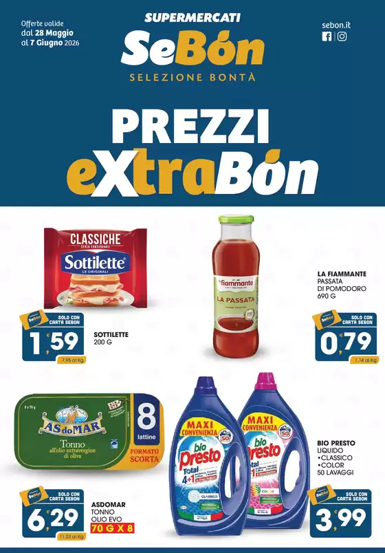 Volantino SeBón a Casina | Prezzi extrabon | 2026-05-28T00:00:00.000Z - 2026-06-07T00:00:00.000Z