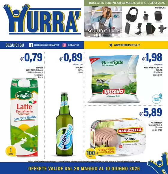 Volantino Hurrà Discount | Offerte valide dal 28 maggio al 10 giugno 2026 | 2026-05-28T00:00:00.000Z - 2026-06-10T00:00:00.000Z