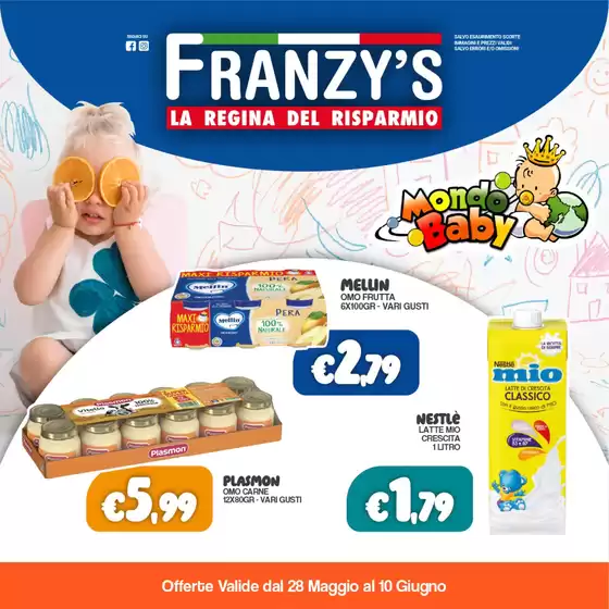 Volantino Franzy's  a Casina | La regina del risparmio  | 2026-05-28T00:00:00.000Z - 2026-06-10T00:00:00.000Z