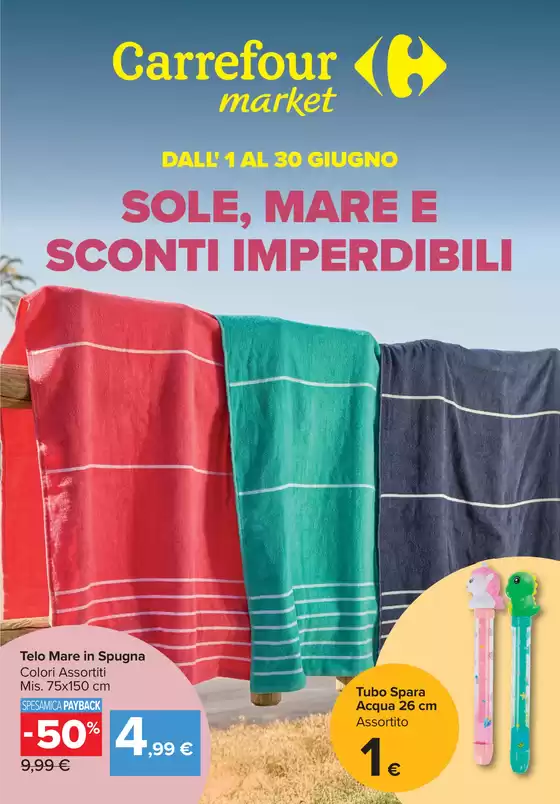 Volantino Carrefour Market a Casina | Sole, mare e sconti imperdibili | 2026-06-01T00:00:00.000Z - 2026-06-30T00:00:00.000Z