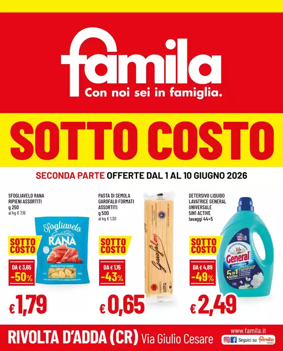 Volantino Famila | SOTTO COSTO | 2026-06-01T00:00:00.000Z - 2026-06-10T00:00:00.000Z