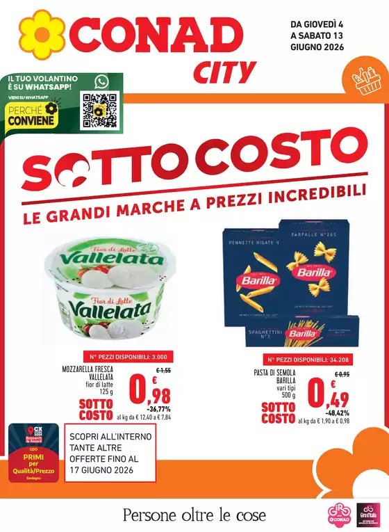 Volantino Conad City a Bortigiadas | Sottocosto | 2026-06-04T00:00:00.000Z - 2026-06-17T00:00:00.000Z