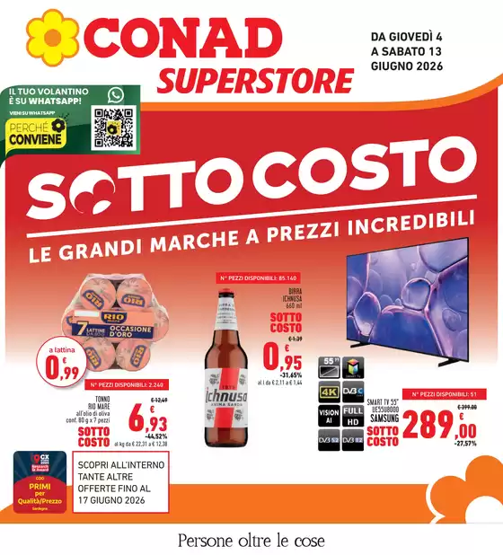 Volantino Conad Superstore a Sedini | Sottocosto | 2026-06-04T00:00:00.000Z - 2026-06-17T00:00:00.000Z