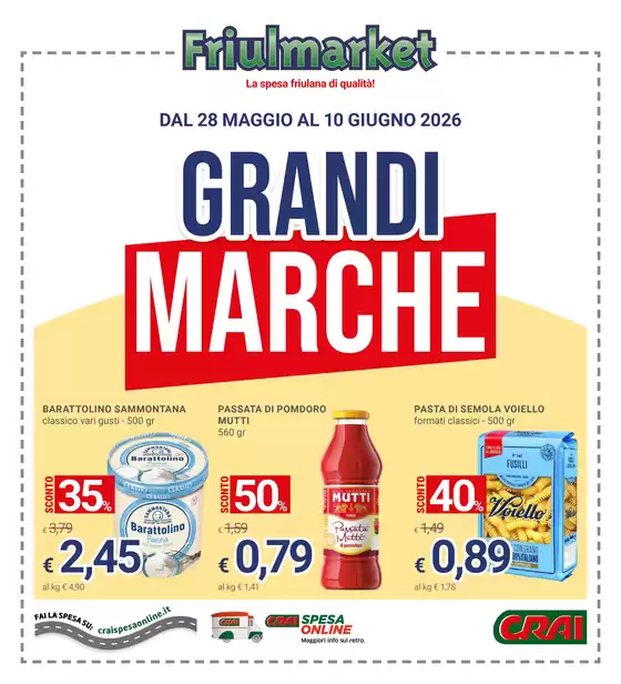 Volantino Friulmarket | Grandi marche | 2026-05-28T00:00:00.000Z - 2026-06-10T00:00:00.000Z