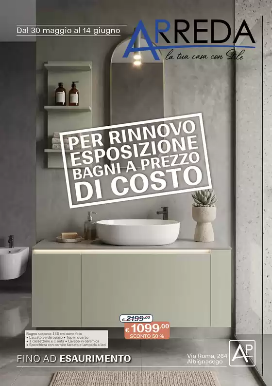 Volantino Al Pentolone a Carpineti | Per rinnovo esposizione bagni a prezzo di costo | 2026-05-30T00:00:00.000Z - 2026-06-14T00:00:00.000Z
