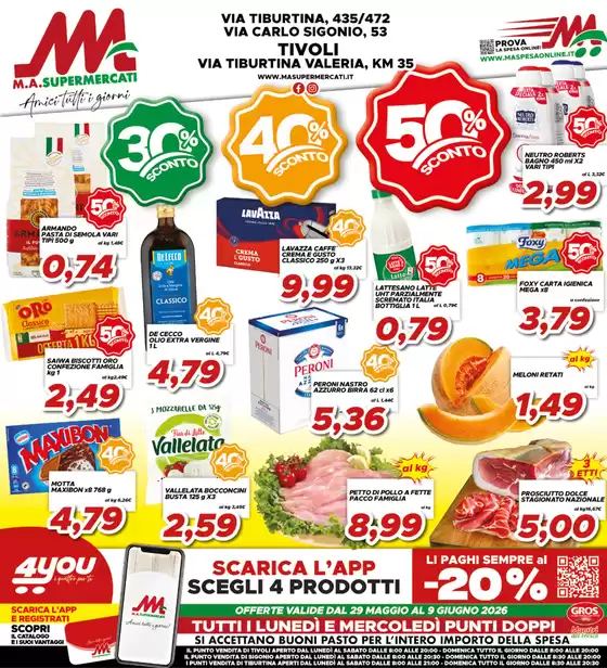 Volantino MA Supermercati | Sconto 30% 40% 50% | 2026-05-29T00:00:00.000Z - 2026-06-09T00:00:00.000Z