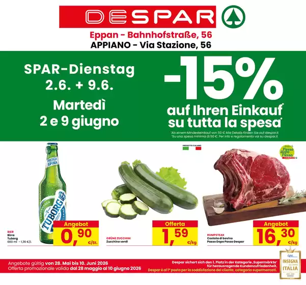 Volantino Despar | -15% | 2026-05-28T00:00:00.000Z - 2026-06-10T00:00:00.000Z