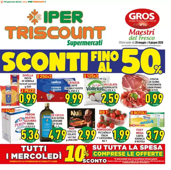 Volantino Iper Triscount | Sconti fino al 50% | 2026-05-29T00:00:00.000Z - 2026-06-09T00:00:00.000Z