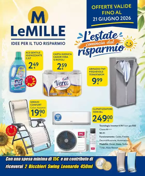 Volantino Le Mille a San Martino del Lago | L'estate comincia dal risparmio | 2026-05-29T00:00:00.000Z - 2026-06-21T00:00:00.000Z