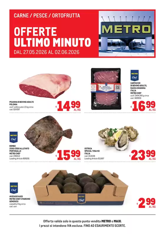 Volantino Metro | Offerte freschissimi | 2026-05-29T00:00:00.000Z - 2026-06-02T00:00:00.000Z
