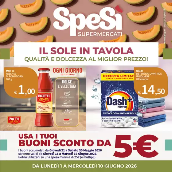 Volantino SpeSì | Il sole in tavola | 2026-06-01T00:00:00.000Z - 2026-06-16T00:00:00.000Z