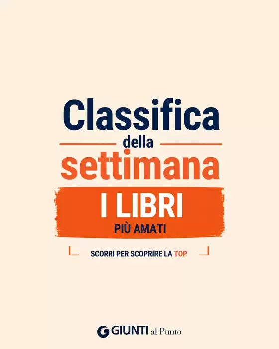 Volantino Giunti al Punto | Classifica della i libri | 2026-06-01T00:00:00.000Z - 2026-06-07T00:00:00.000Z