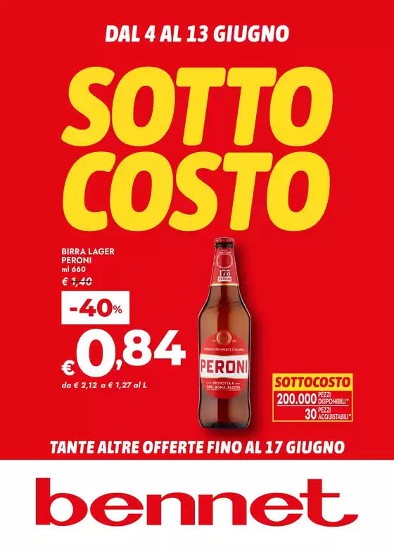 Volantino Bennet | Sottocosto | 2026-06-04T00:00:00.000Z - 2026-06-13T00:00:00.000Z