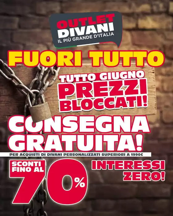 Volantino Outlet divani | Fuori tutto | 2026-06-01T00:00:00.000Z - 2026-06-30T00:00:00.000Z