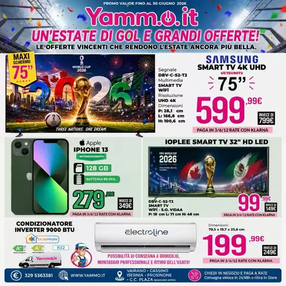 Volantino Yammo a Castelseprio | Un'estate di gol e grandi offerte | 2026-06-01T00:00:00.000Z - 2026-06-30T00:00:00.000Z