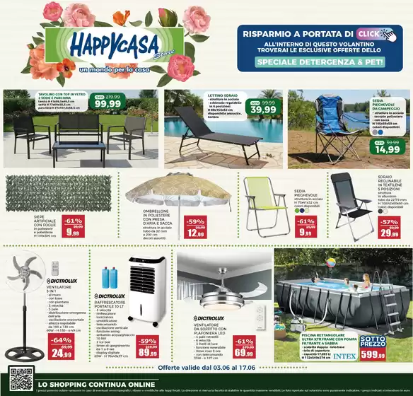 Volantino Happy Casa Store | Offerte valide dal 03.06 al 17.06 | 2026-06-03T00:00:00.000Z - 2026-06-17T00:00:00.000Z