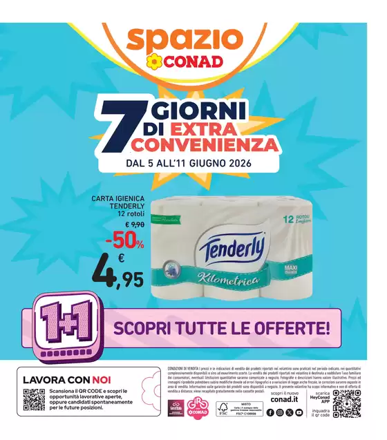 Volantino Spazio Conad | 1PIU1 | 2026-06-05T00:00:00.000Z - 2026-06-11T00:00:00.000Z