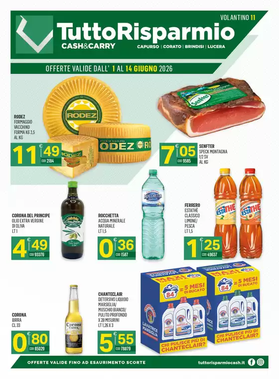 Volantino Tutto Risparmio Cash&Carry | Offerte dal 1 al 14 giugno 2026 | 2026-06-01T00:00:00.000Z - 2026-06-14T00:00:00.000Z