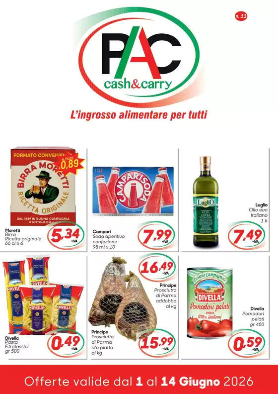 Volantino Pac Cash&Carry | L'ingrosso alimentare per tutti | 2026-06-01T00:00:00.000Z - 2026-06-14T00:00:00.000Z