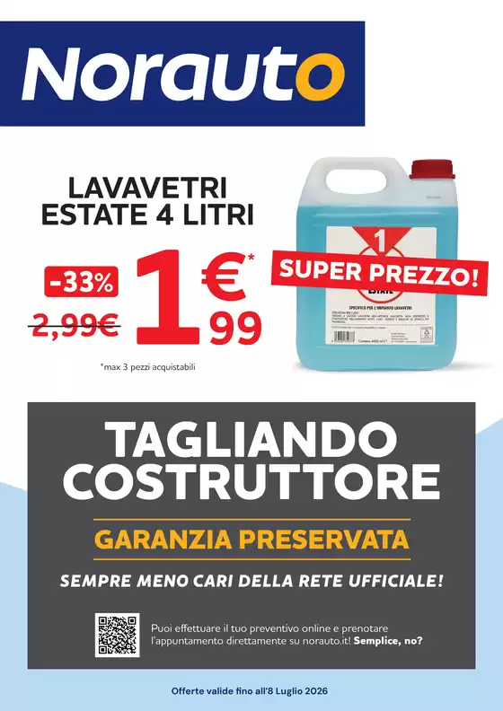 Volantino Norauto a Castelseprio | Tagliando costruttore | 2026-06-01T00:00:00.000Z - 2026-07-08T00:00:00.000Z