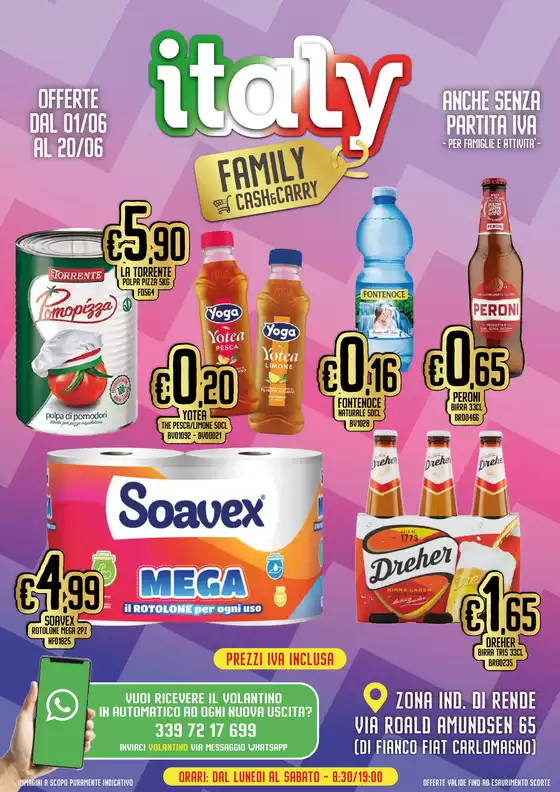 Volantino Italy Cash&Carry | offerte dal 01/06 al 20/06 | 2026-06-01T00:00:00.000Z - 2026-06-20T00:00:00.000Z