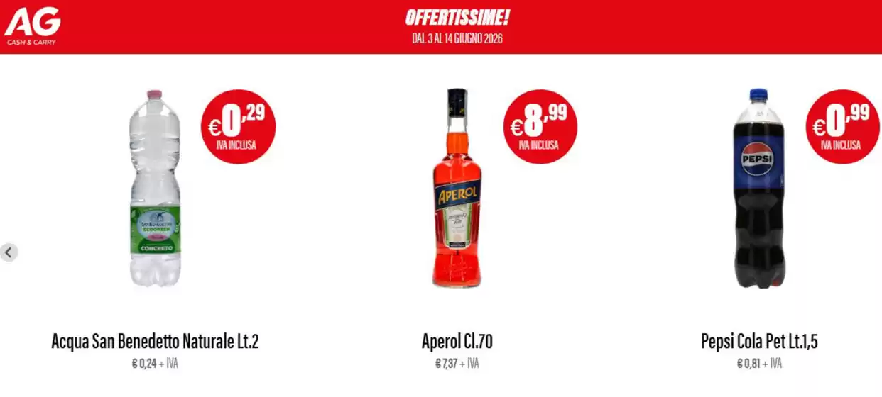 Volantino AG Cash and Carry | Offertissime | 2026-06-02T00:00:00.000Z - 2026-06-14T00:00:00.000Z